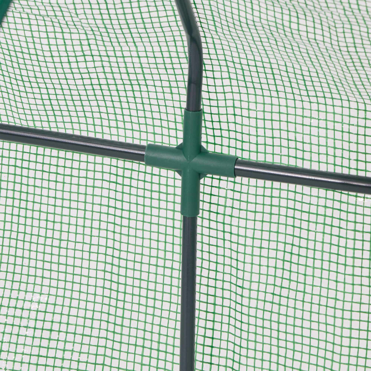 Plastic greenhouse with 2 doors
