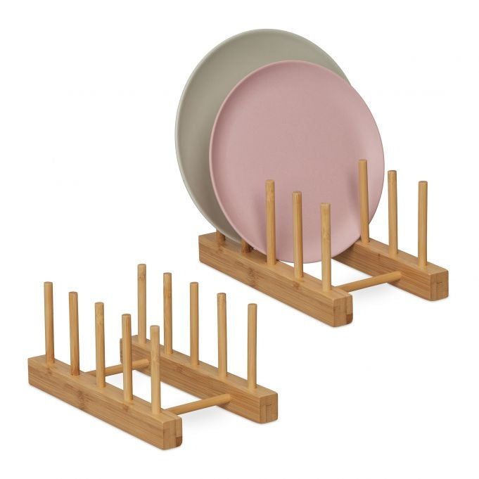Plate rack for 4 plates Set of 2