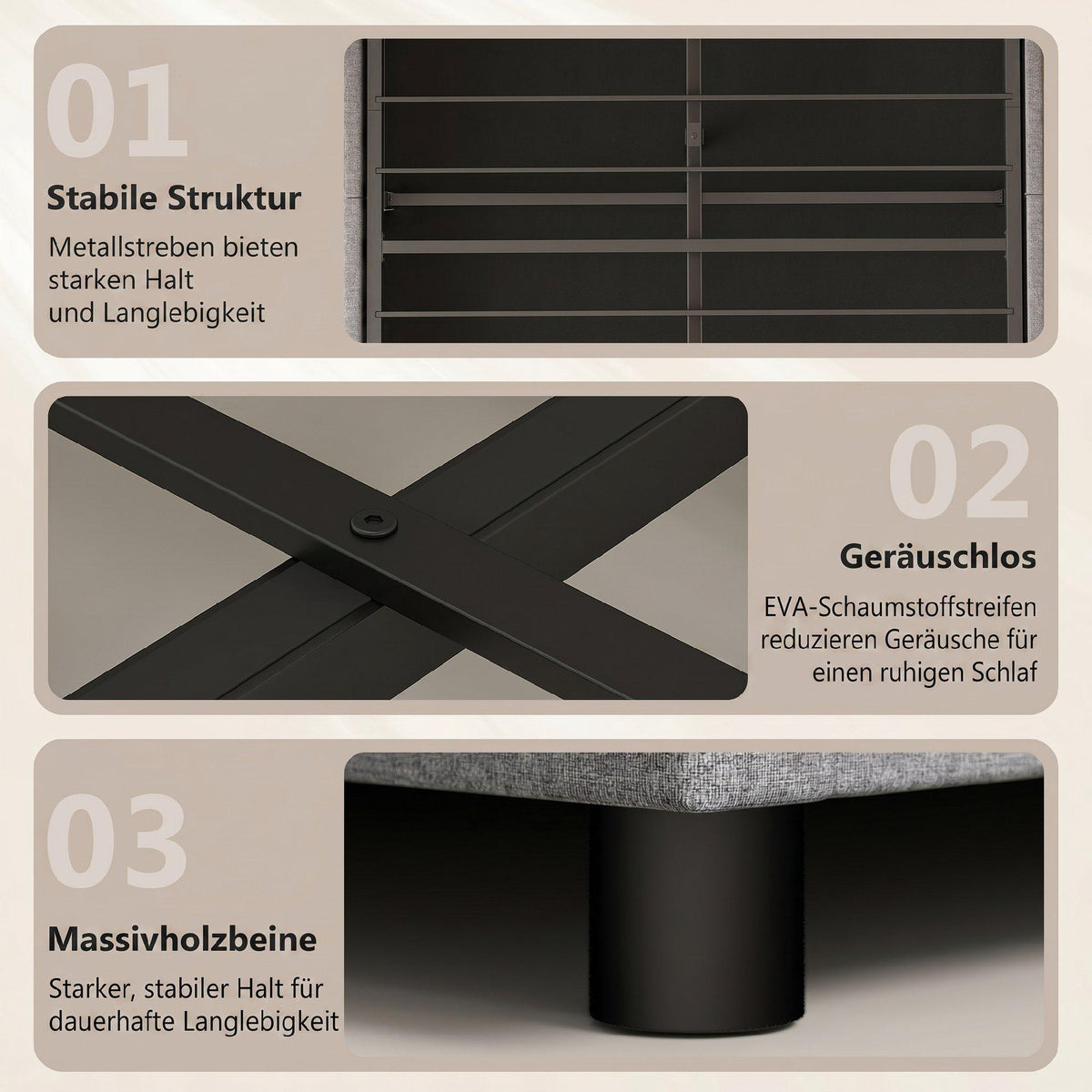 Platform Bed Frame 140x200 cm with Storage & LED Lights