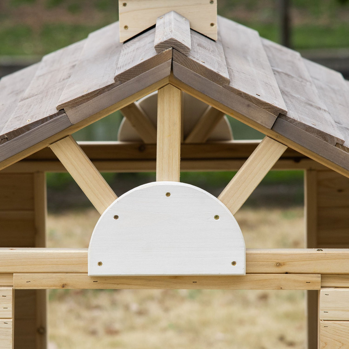 Playhouse For Children Wooden Children'S Playhouse With Window Mailbox Outdoor Garden Playhouse With Flower Pot Rack Wooden Playhouse For 3-7 Years