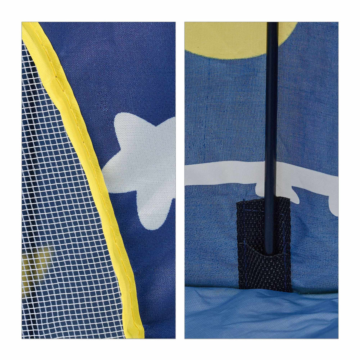 Play tent with moon and stars