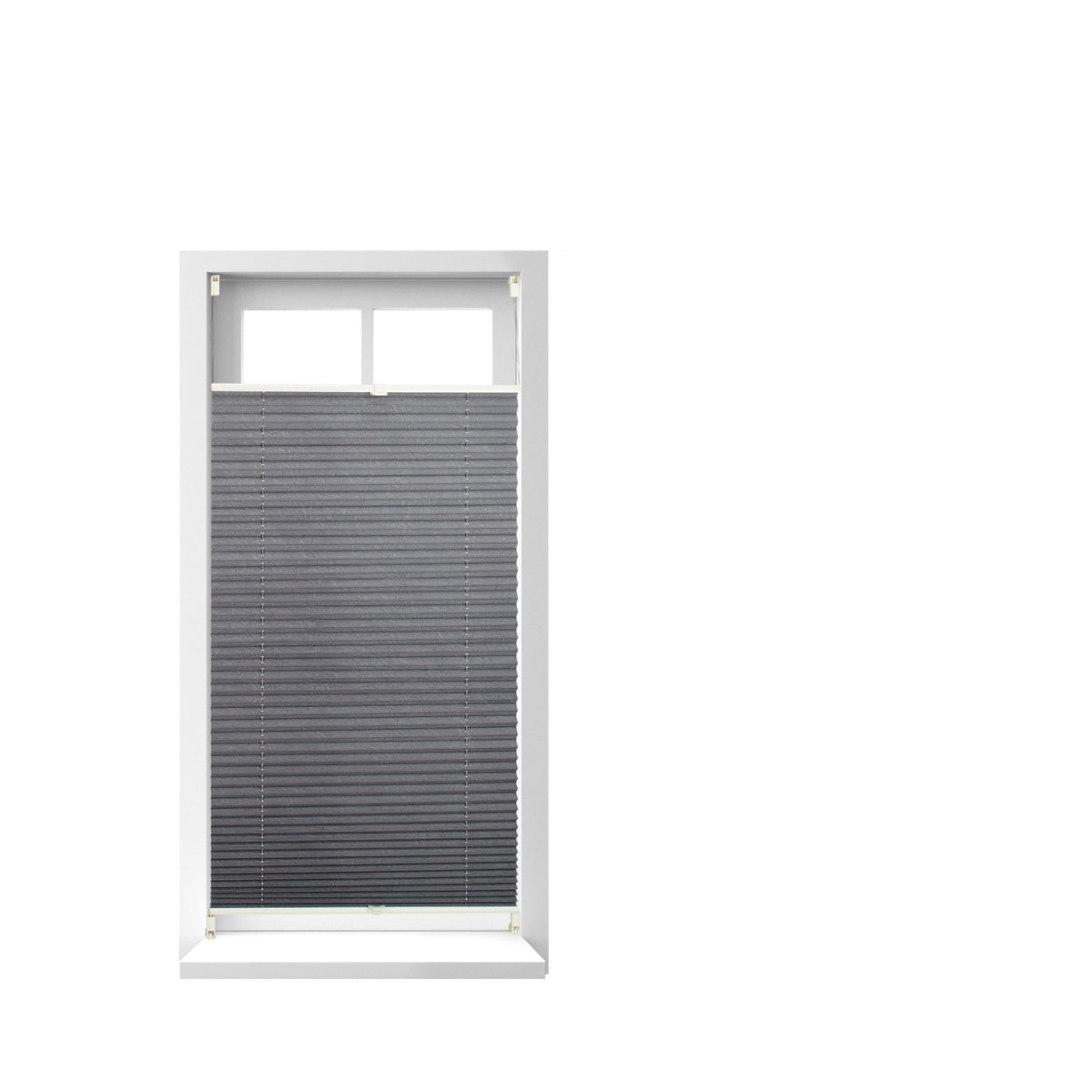 Pleated blind gray without drilling