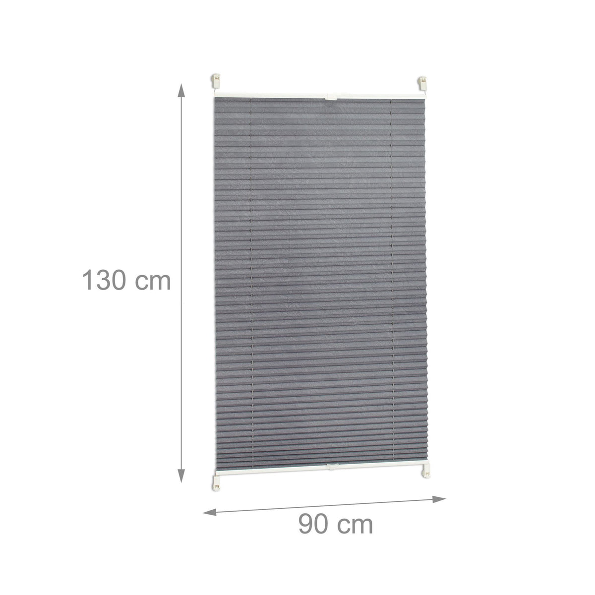 Pleated blind gray without drilling
