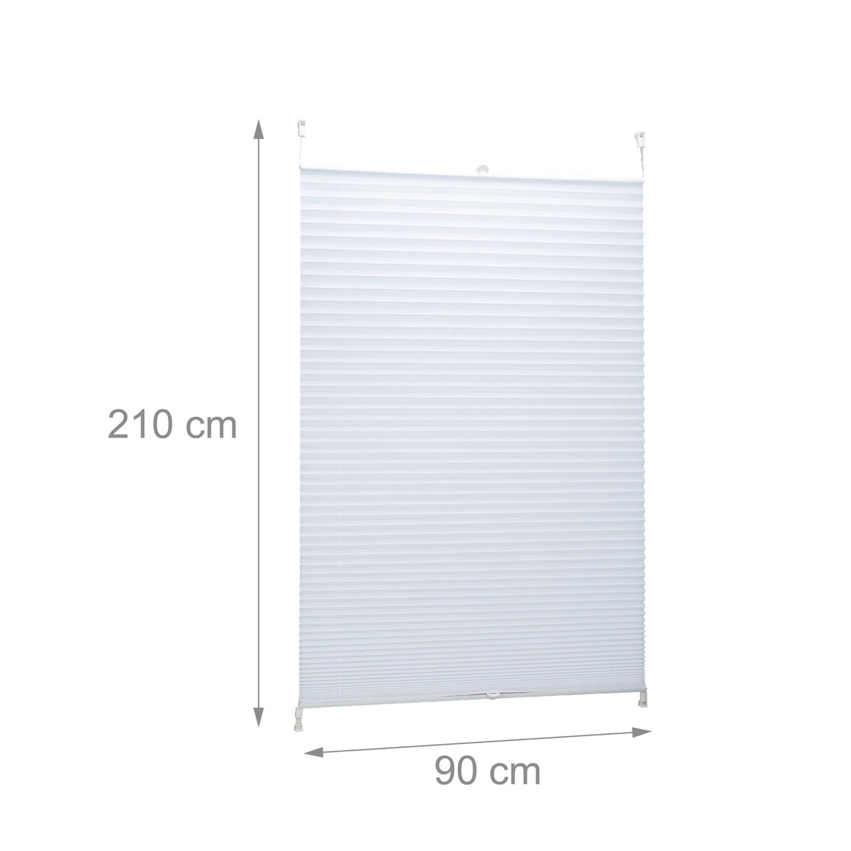 Pleated blind white without drilling