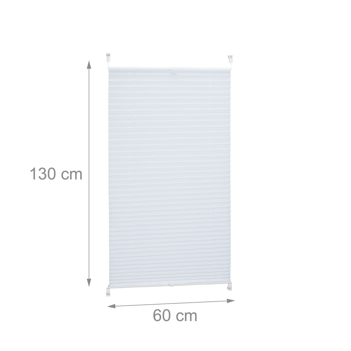 Pleated blind white without drilling
