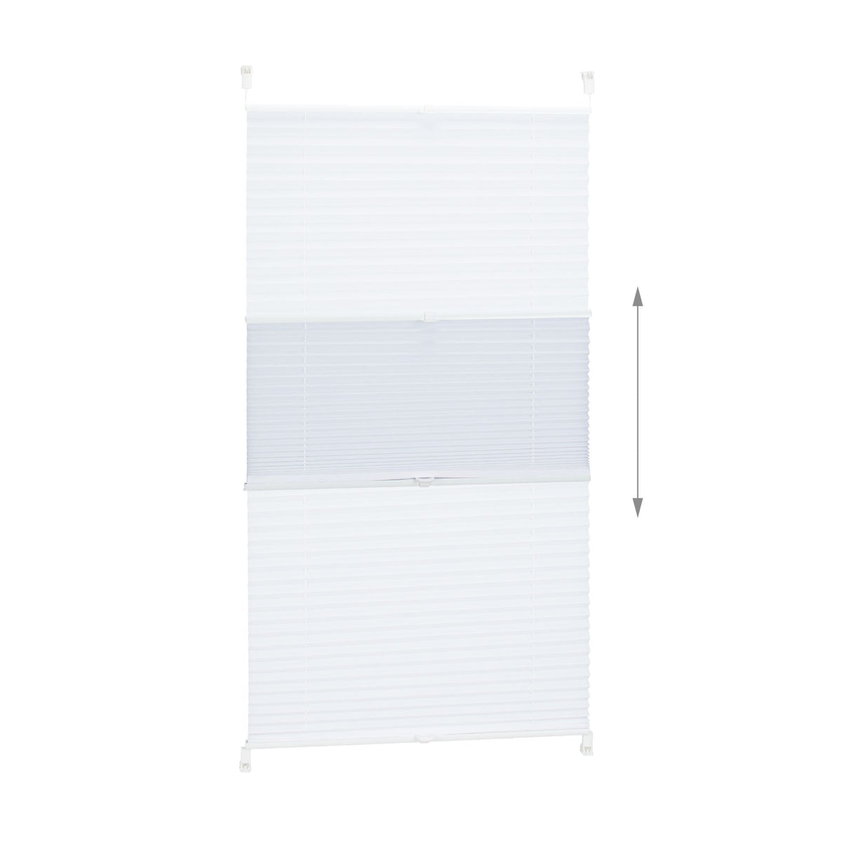 Pleated blind white without drilling