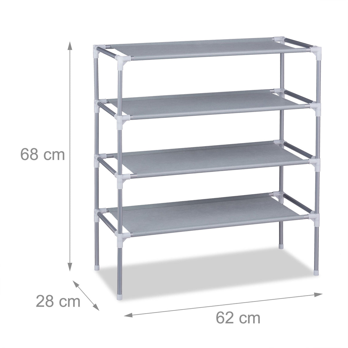Plug-in system for shoe racks 4 levels