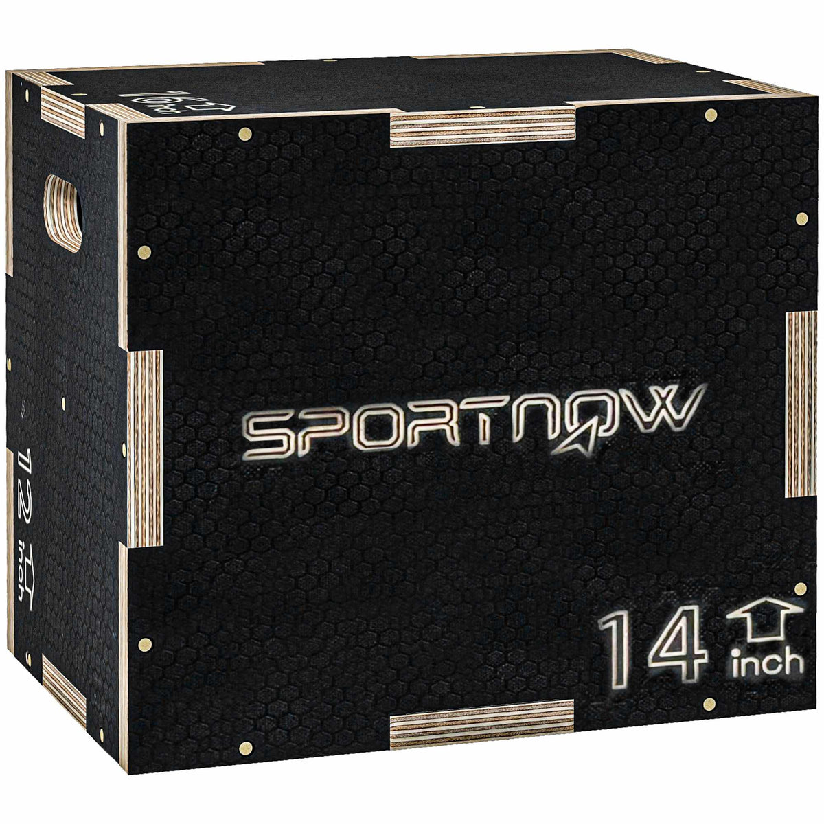 Plyo Box, 3 Heights, 40.5x35.5x30.5 cm, Black, 120 kg Capacity