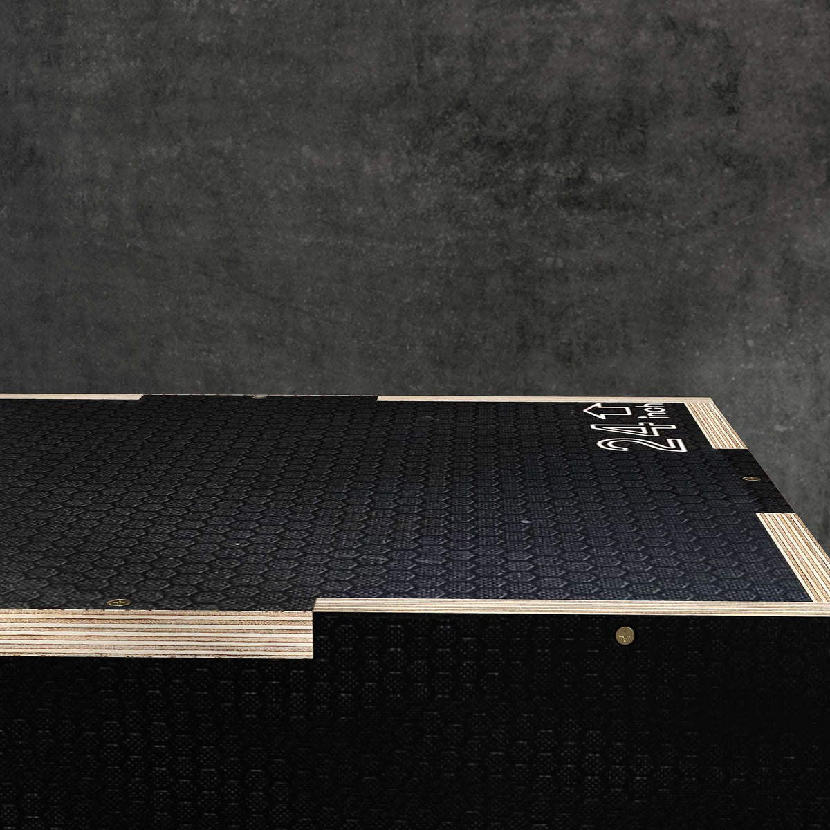 Plyo Box, 3 Heights, 61x51x41 cm, Black, 120 kg Capacity