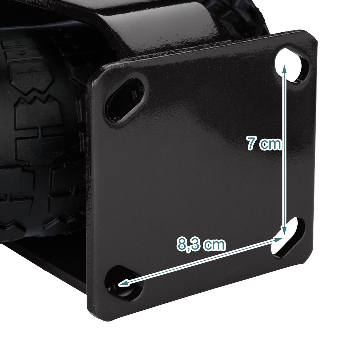 Pneumatic Load Roller with Plate – Heavy-Duty Wheel