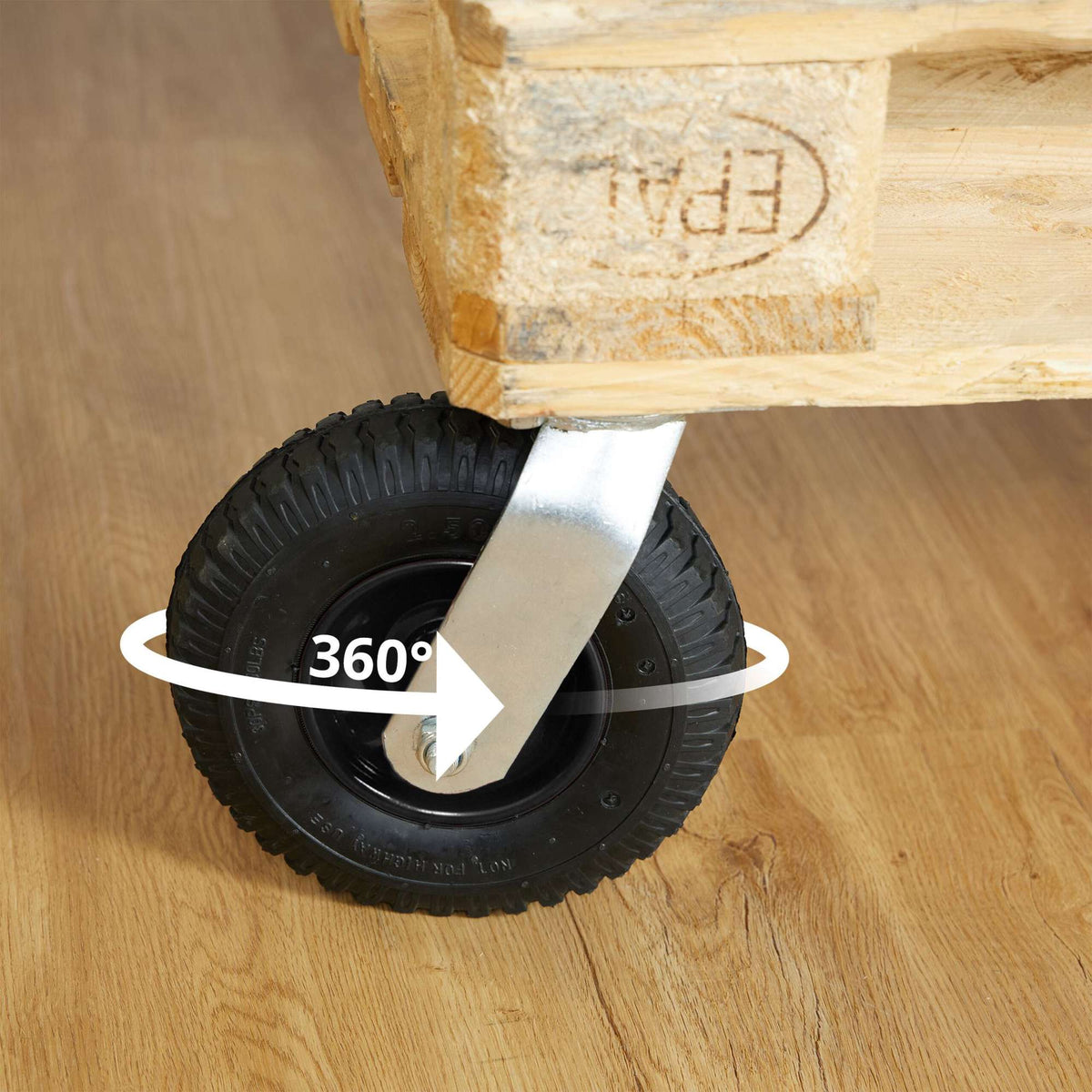 Pneumatic Swivel Castor, 2.50-4, High Load Capacity