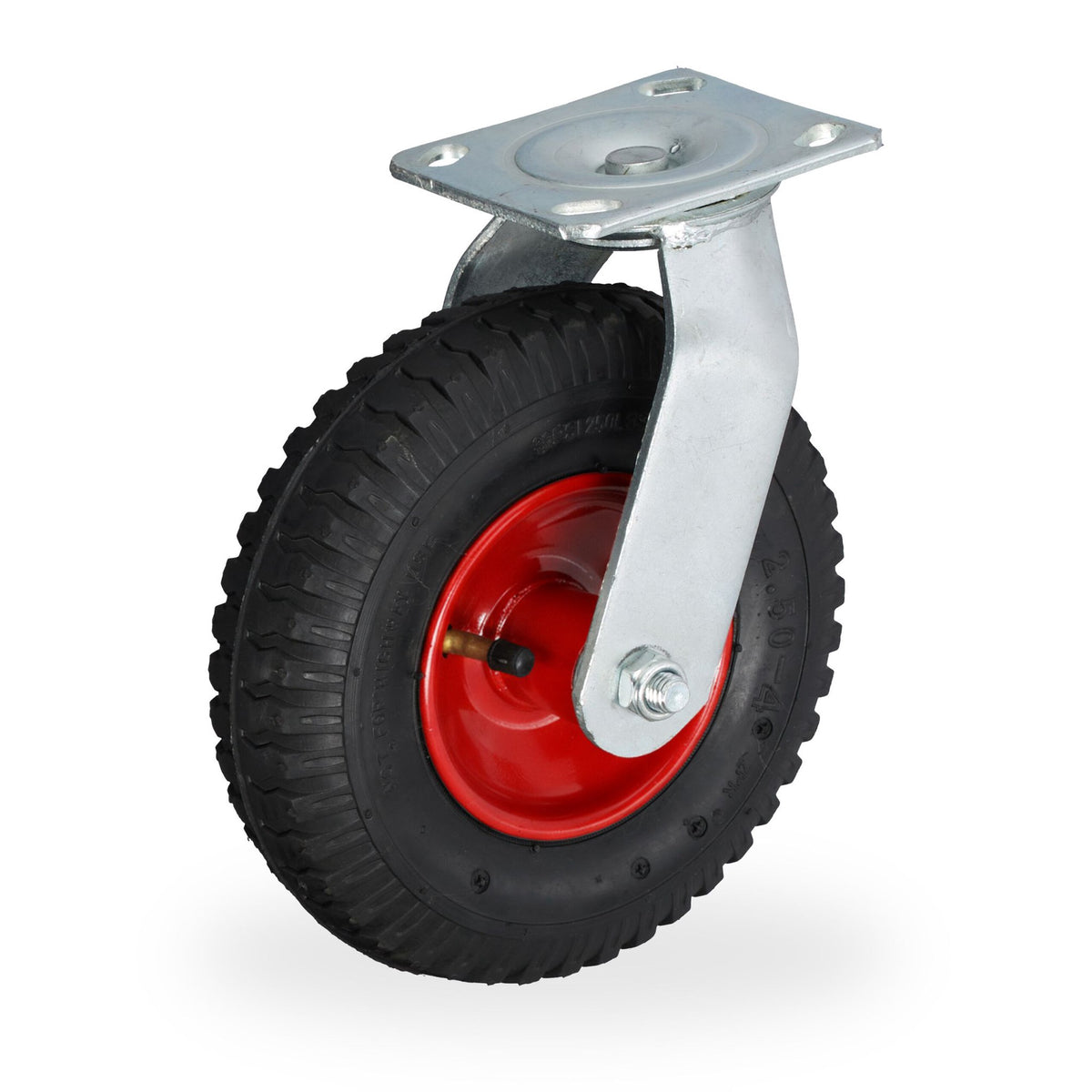 Pneumatic Swivel Castor for Hand Trolleys, 360 Rotation