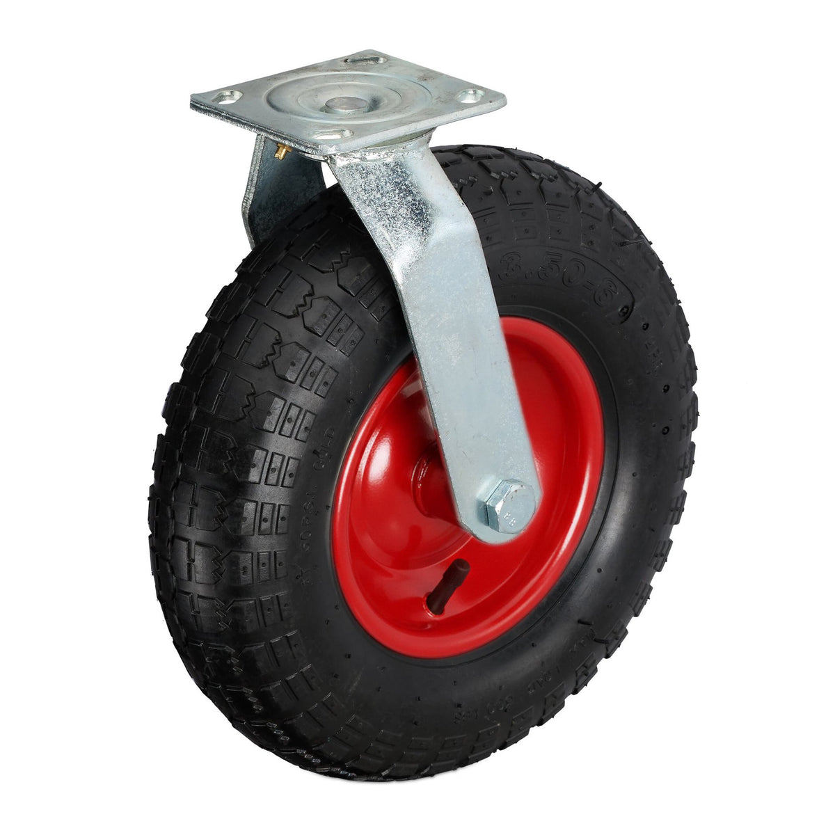Pneumatic Tyre Swivel Castor, 3.50-6, High Load Capacity