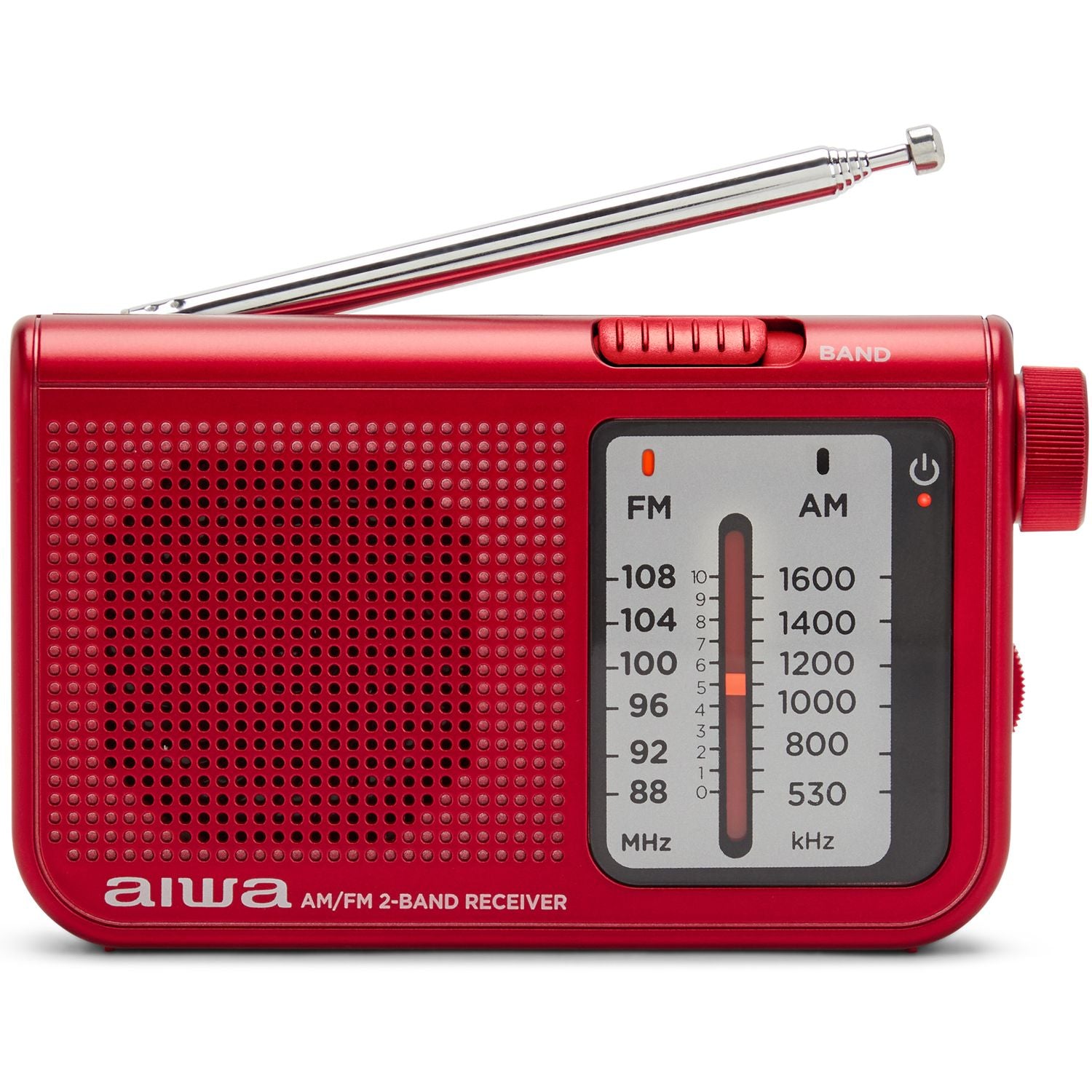 Pocket radio with FM/AM Red