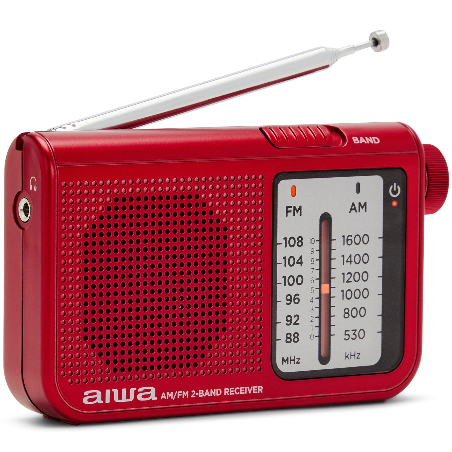 Pocket radio with FM/AM Red