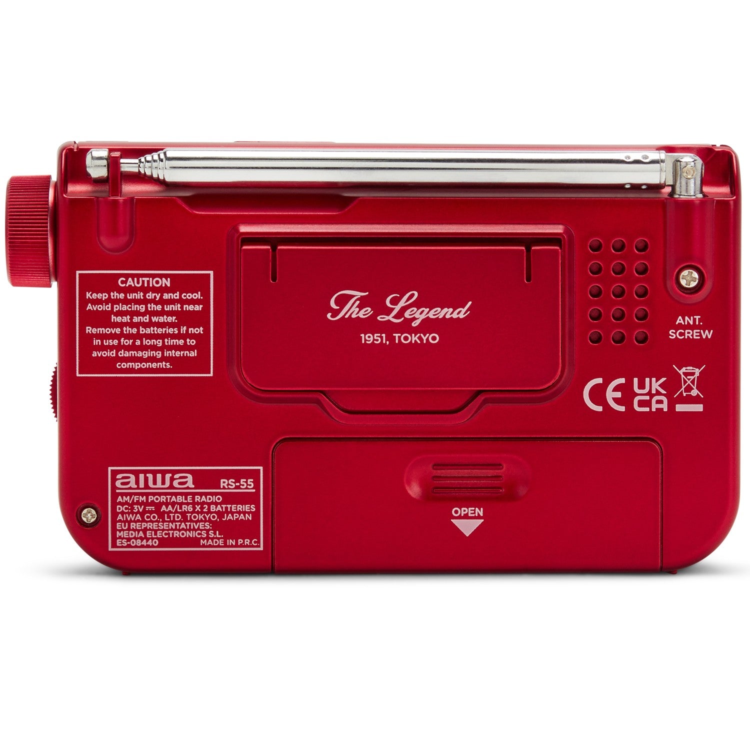 Pocket radio with FM/AM Red