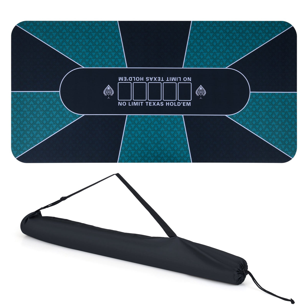 Poker Table Mat 70 x 35 Inch, Water-Repellent, Non-Slip
