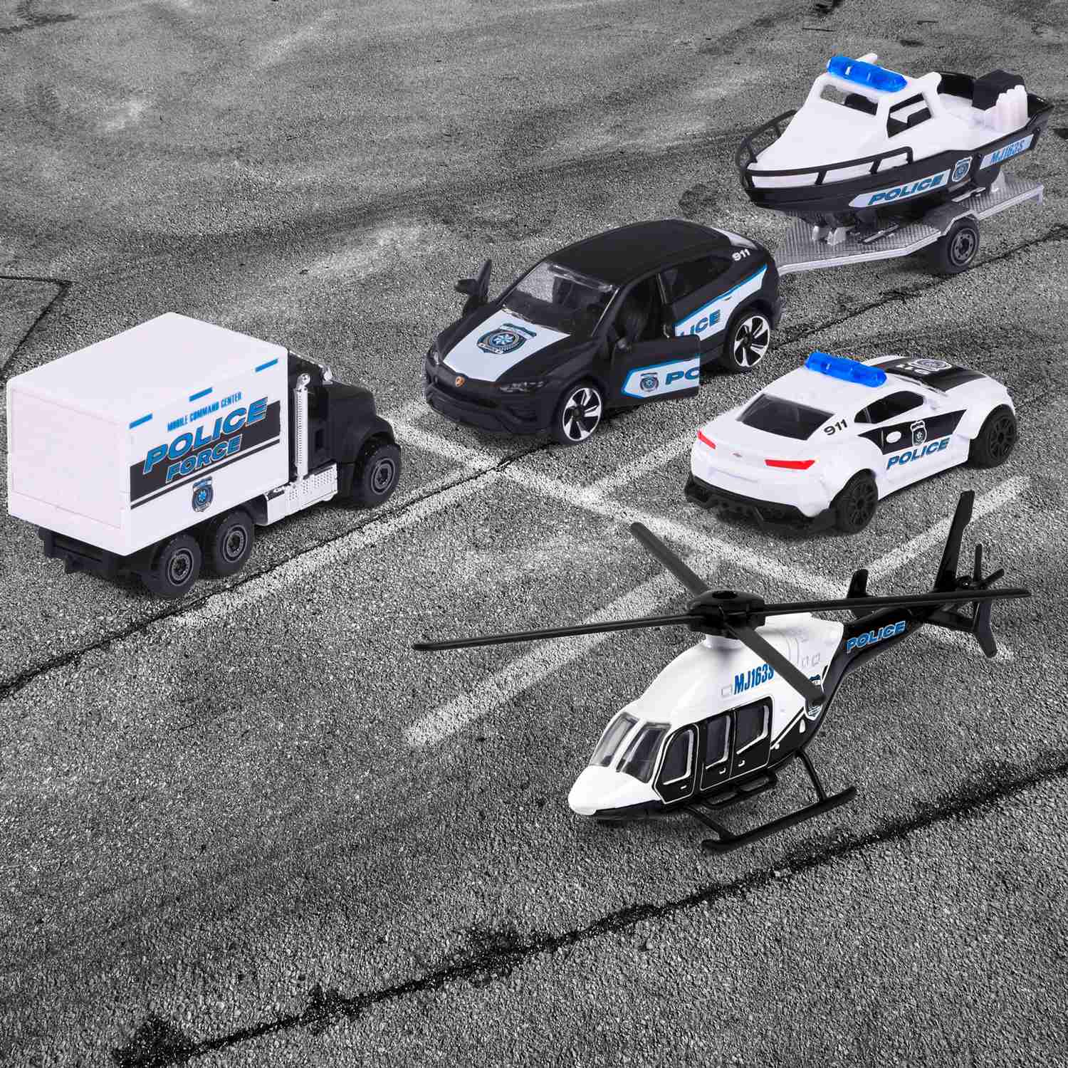 Police Vehicle 4-Pack Gift Box