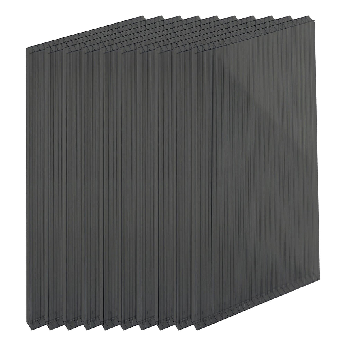 Polycarbonate Twin-Wall Sheets, 4mm, 121x60.5cm, Pack of 10