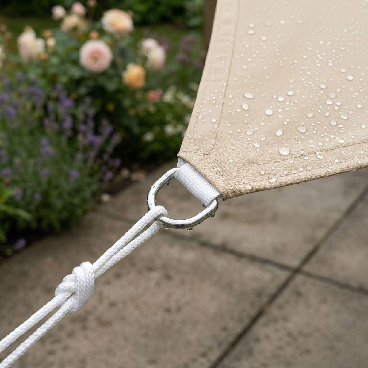 Polyester Shade Sail With Eyelets, Water-Repellent