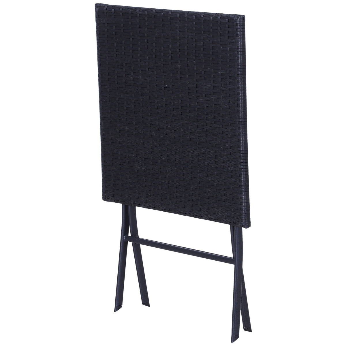 Polyrattan Bistro Set For 2 People, Rattan Garden Furniture Set, Black