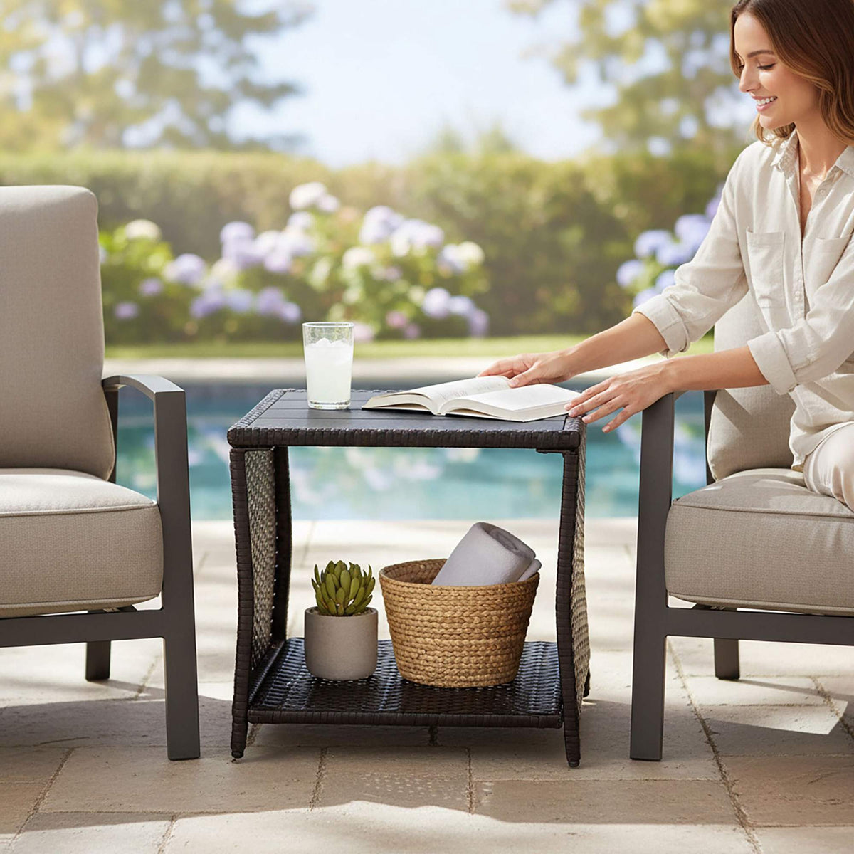 Polyrattan Outdoor Table – Weatherproof, Durable