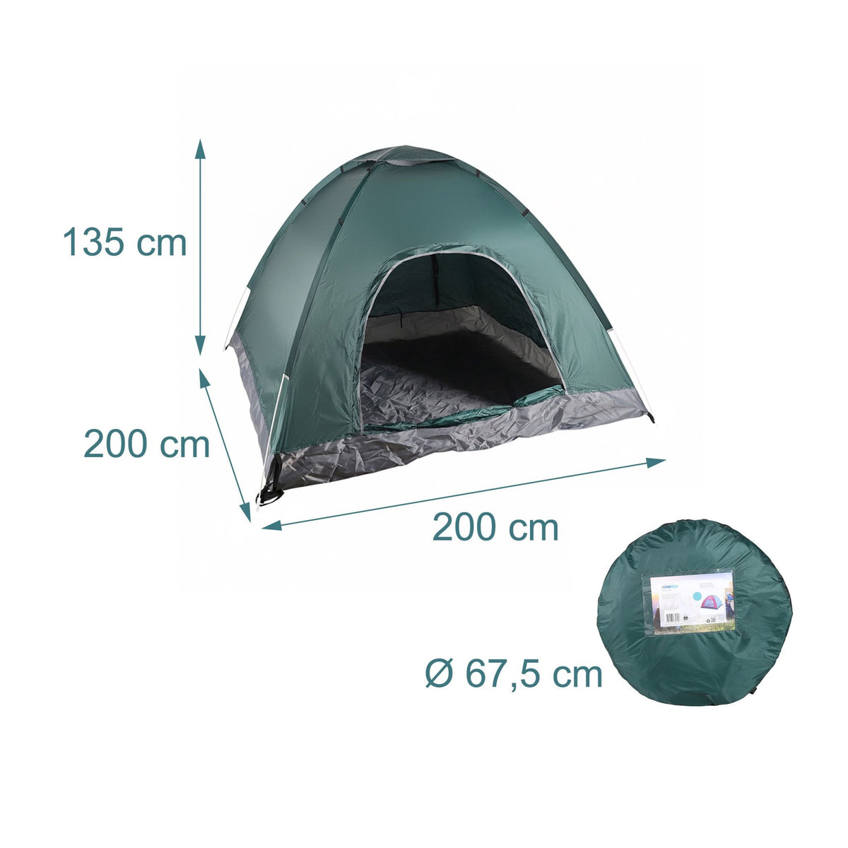 Pop-Up Camping Tent for 3 People, Waterproof & UV Protection