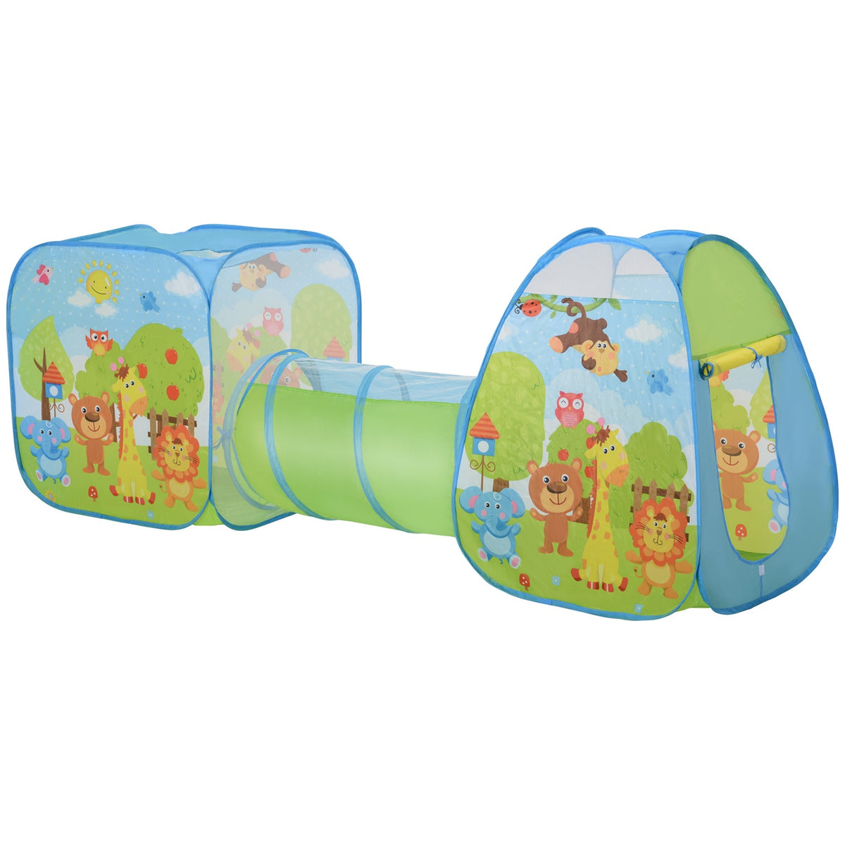 Pop-Up Play Tent 3-Part Tunnel Foldable Polyester 230X74X93Cm