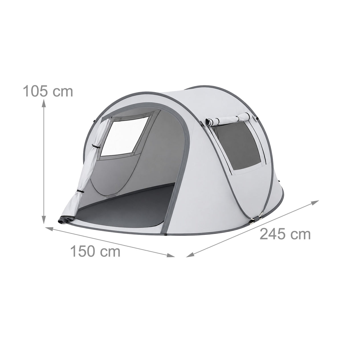 Pop-Up Tunnel Tent for 2-3 People, UV Protection