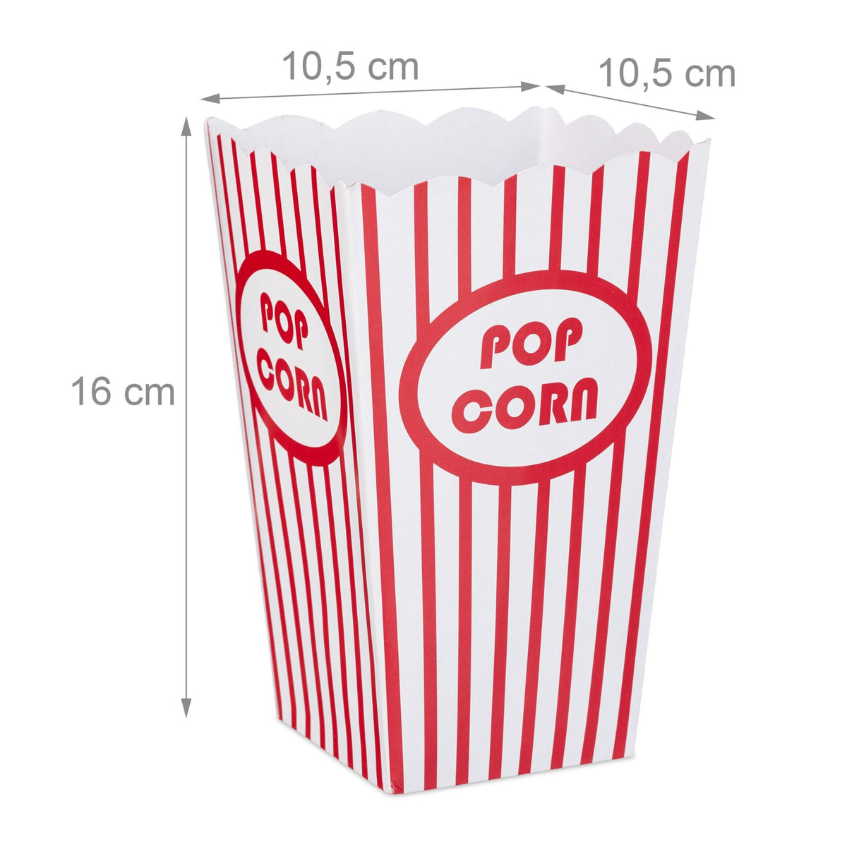 Popcorn bags, 72 pcs, red/white