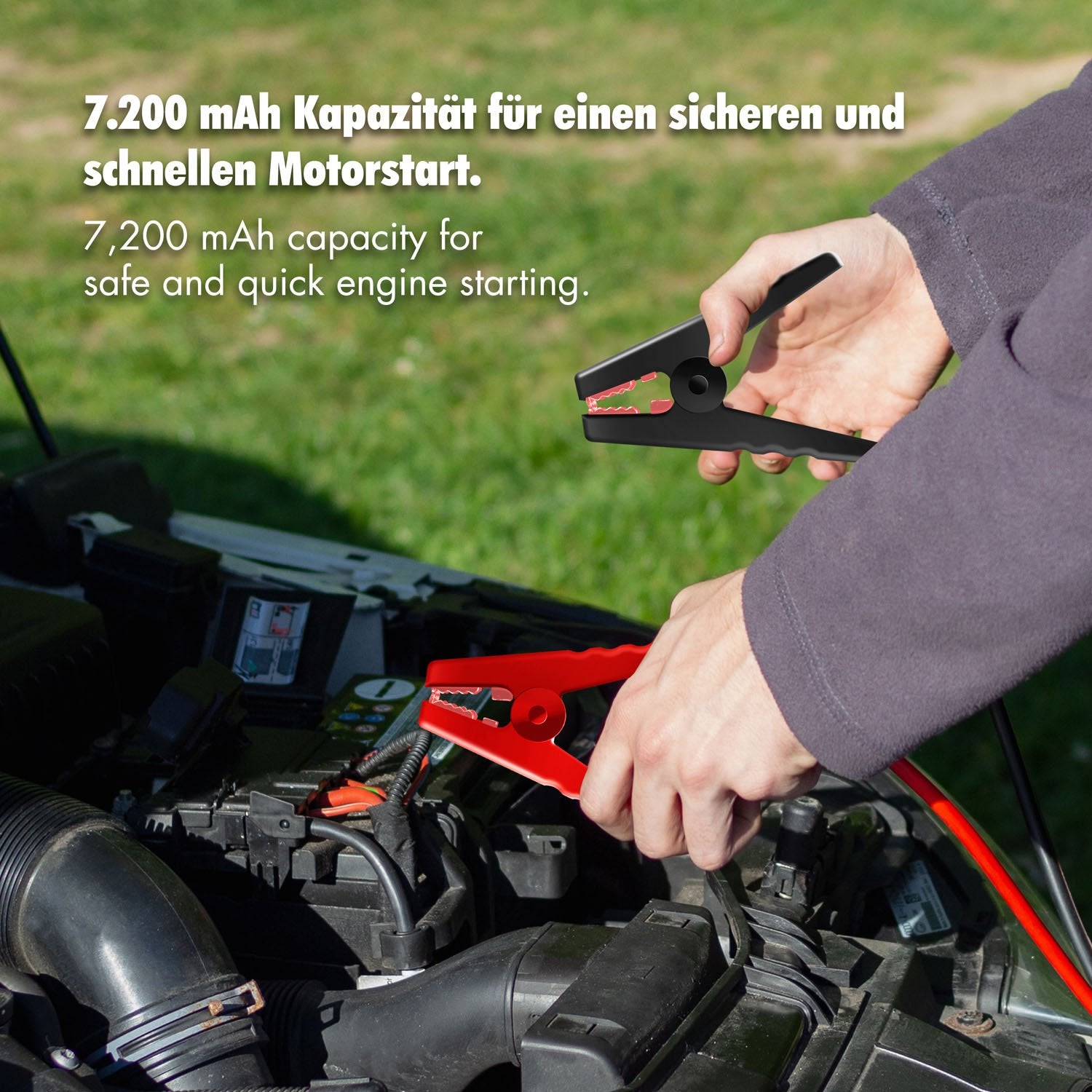 Portable 4-in-1 Jump Starter with Air Compressor