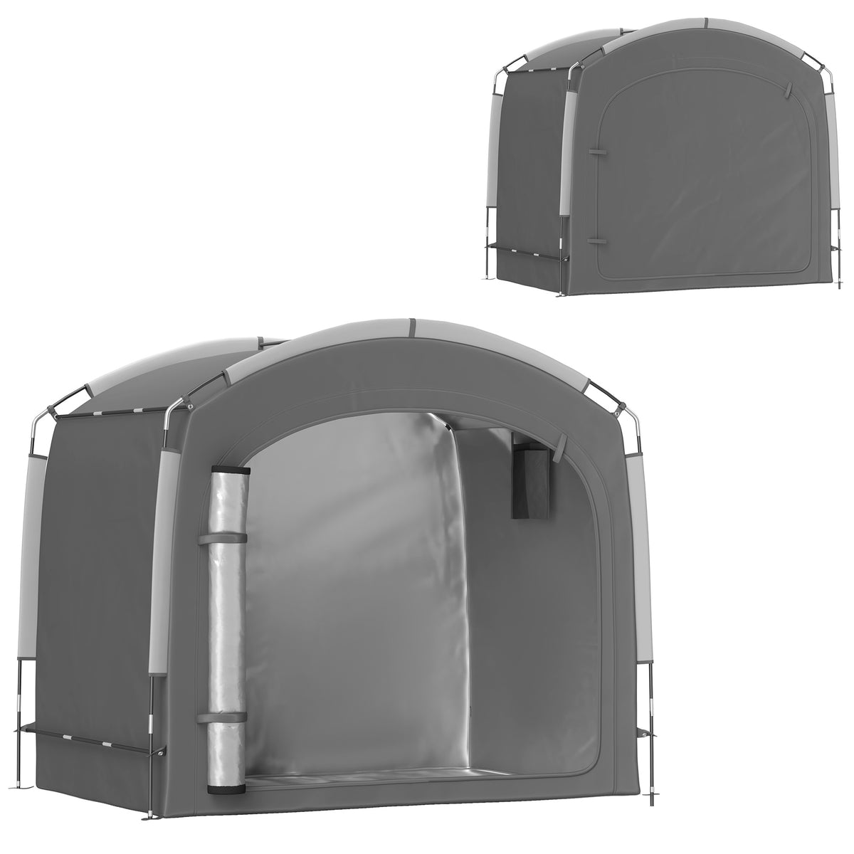 Portable Bike Storage Tent for 3-4 Bikes, Dark Grey