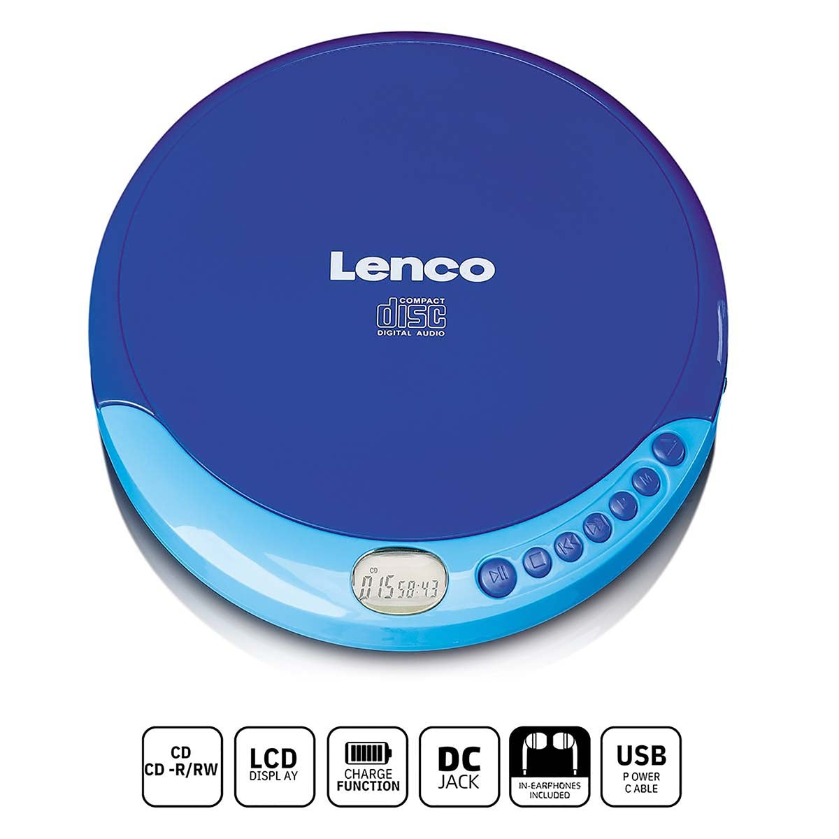 Portable CD player with charge function Blue