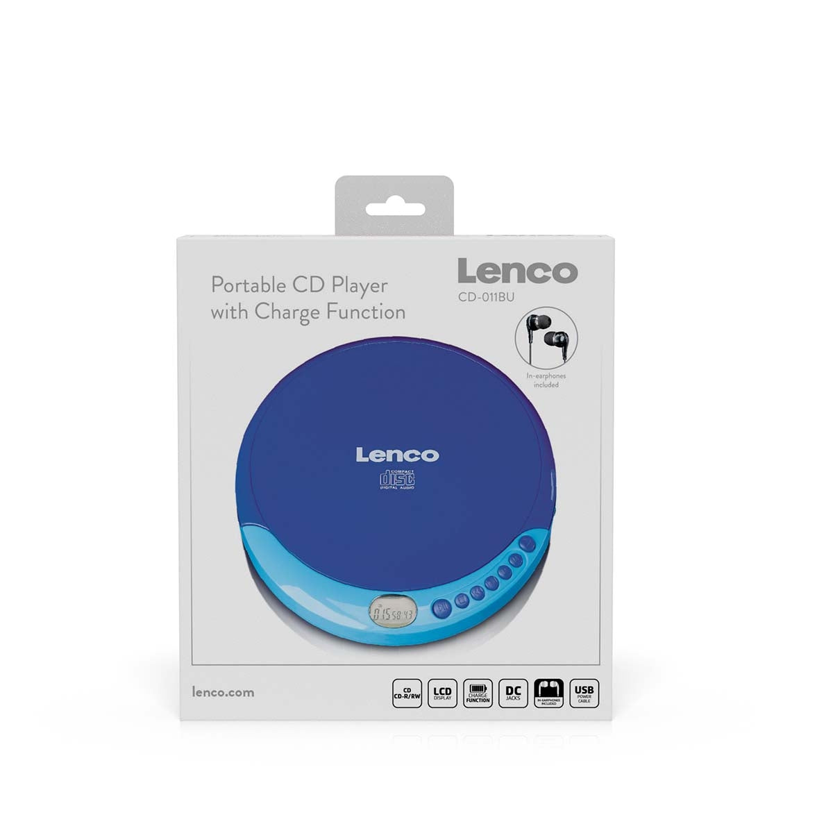 Portable CD player with charge function Blue