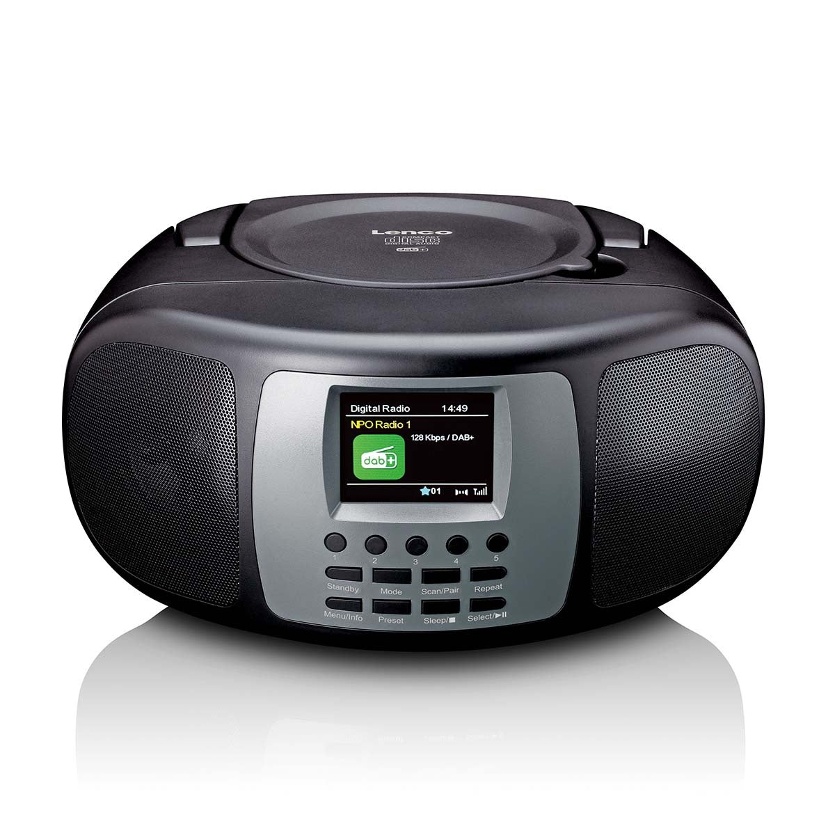 Portable DAB+/FM Radio with Bluetooth® CD Player and large LCD colour display Black