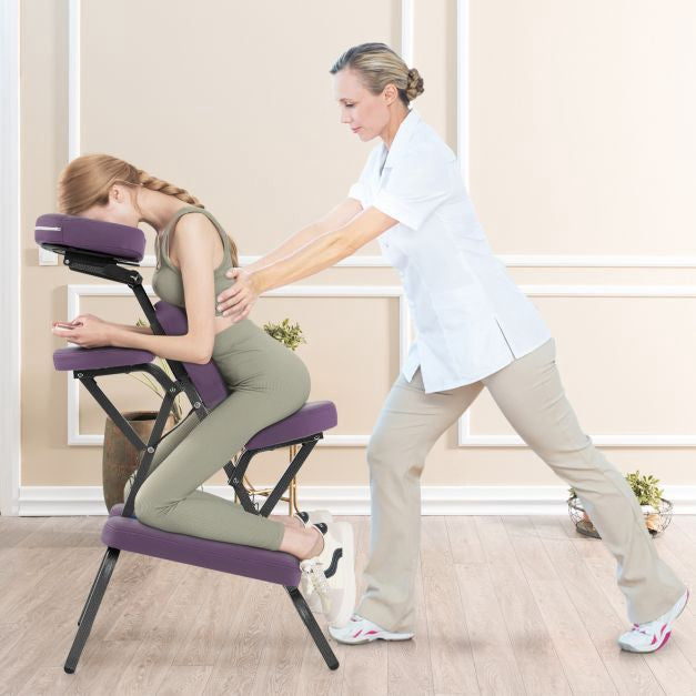 Portable Foldable Massage Chair, Height Adjustable, Bag