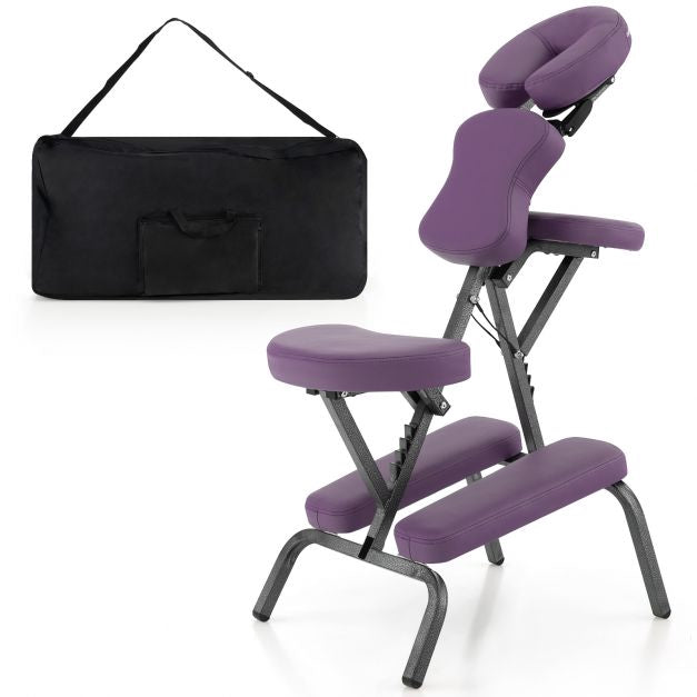 Portable Foldable Massage Chair, Height Adjustable, Bag