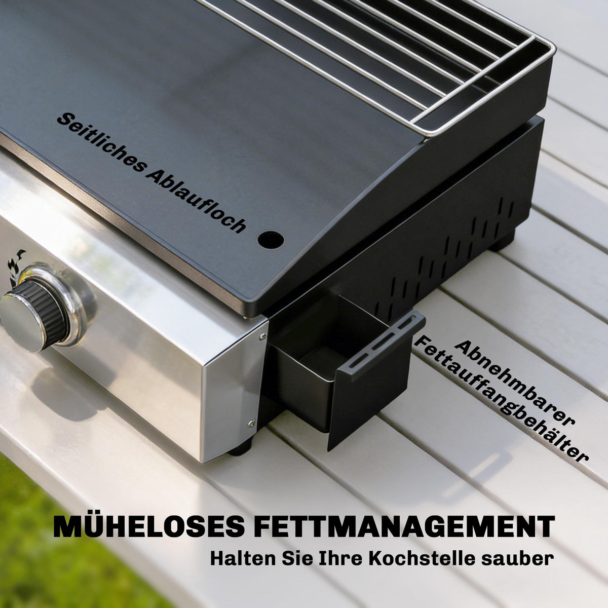 Portable Gas Grill with 2 Burners, Ceramic Coated Grate