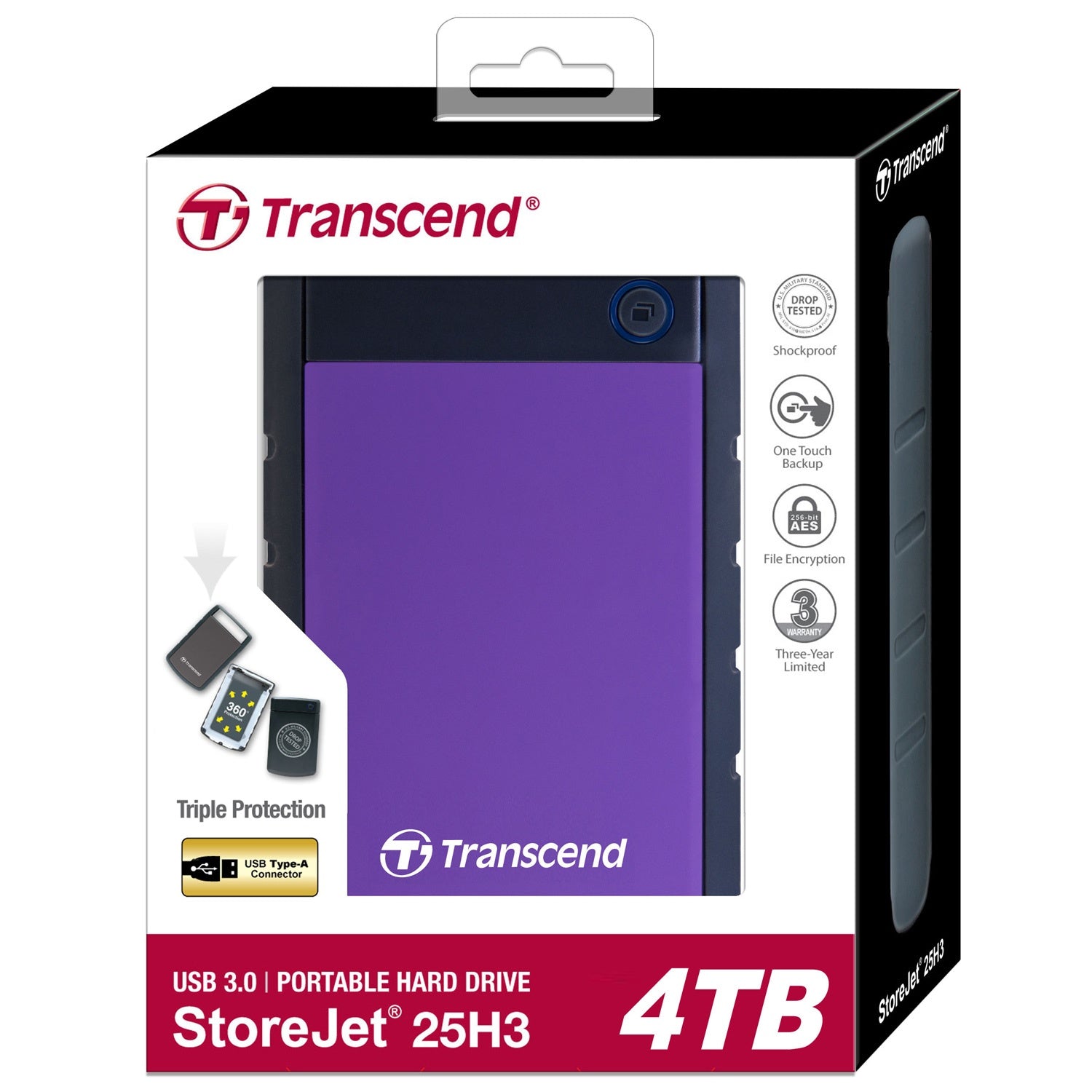 Portable HDD StoreJet 2.5" 4TB USB 3.1 Gen 1 Purple