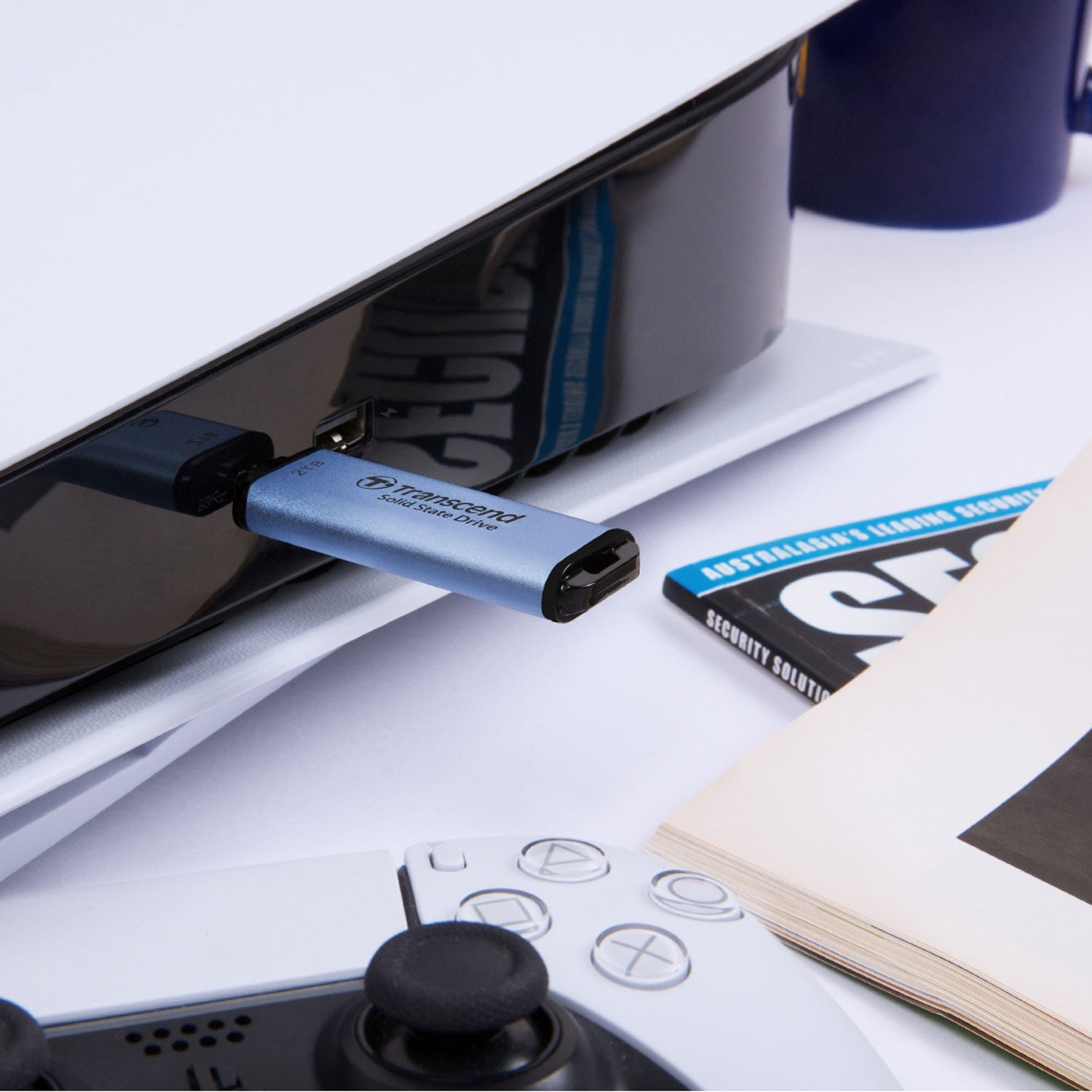 Portable Mini SSD ESD300C USB-C 500Gb 10Gbps (R1050/W950 Mb/s) Silver