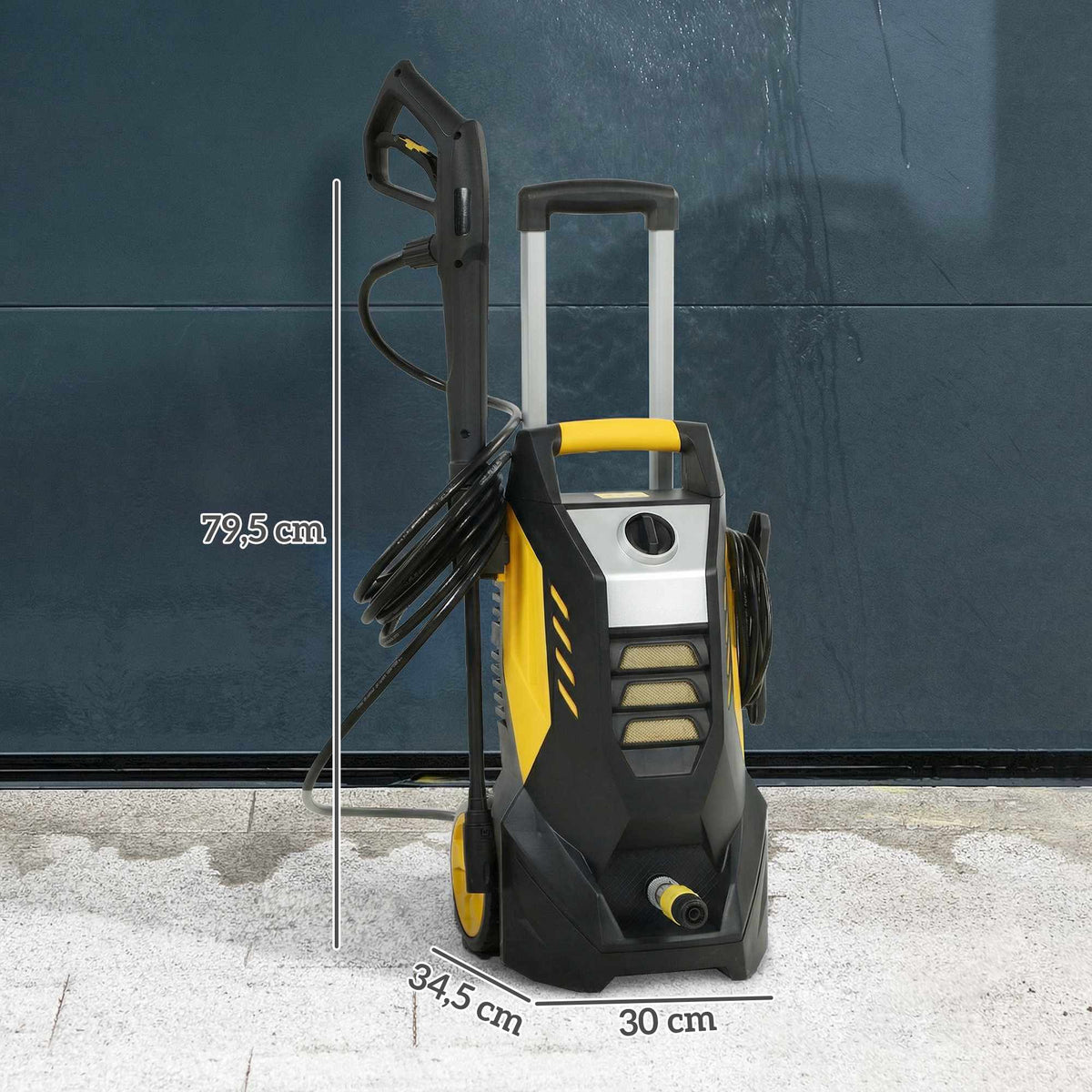 Portable Pressure Washer, 1800W, 135 Bar, Adjustable Nozzle