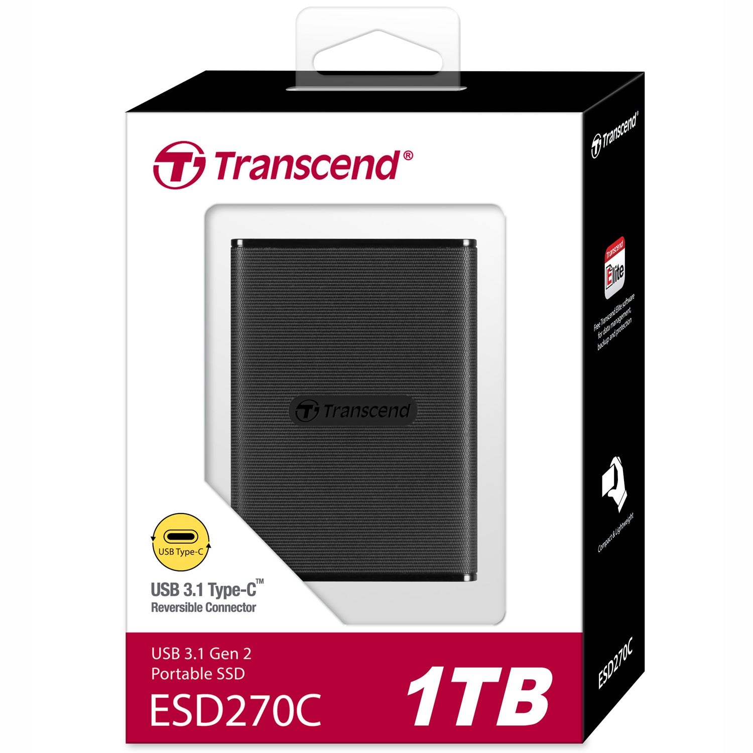 Portable SSD ESD270C USB-C 1TB (R520/W460) Black