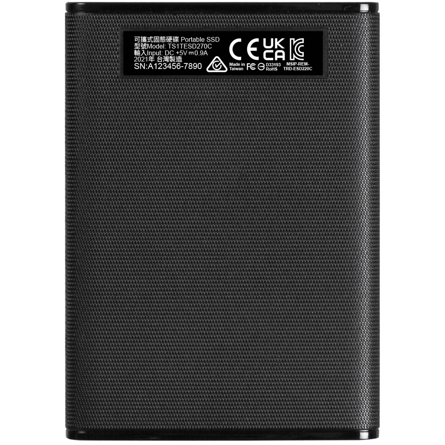 Portable SSD ESD270C USB-C 2TB (R520/W460) Black