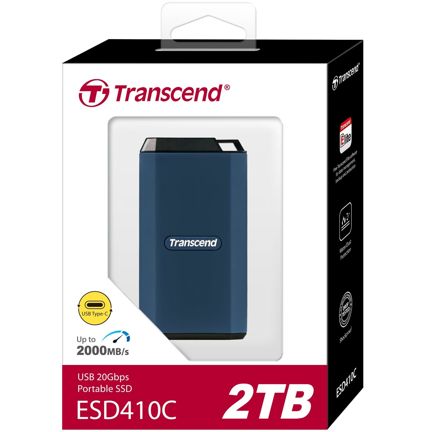 Portable SSD ESD410C USB-C 2TB 20Gbps (R2000/W2000 Mb/s) IPX5