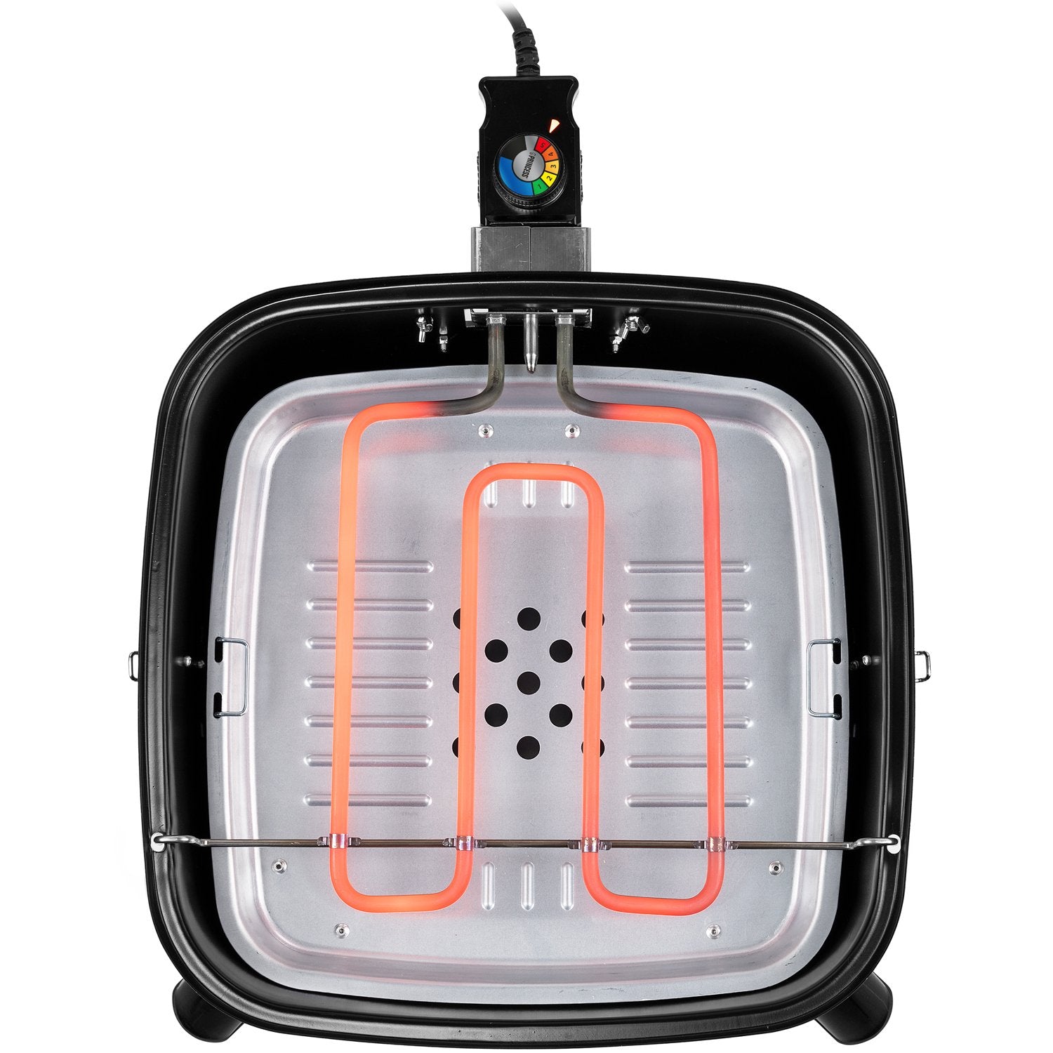 Portable hybrid grill 2-in-1 electric or charcoal