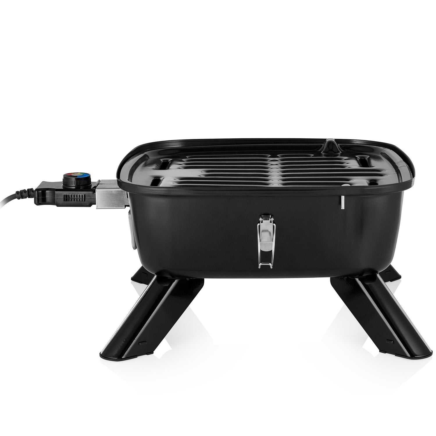 Portable hybrid grill 2-in-1 electric or charcoal