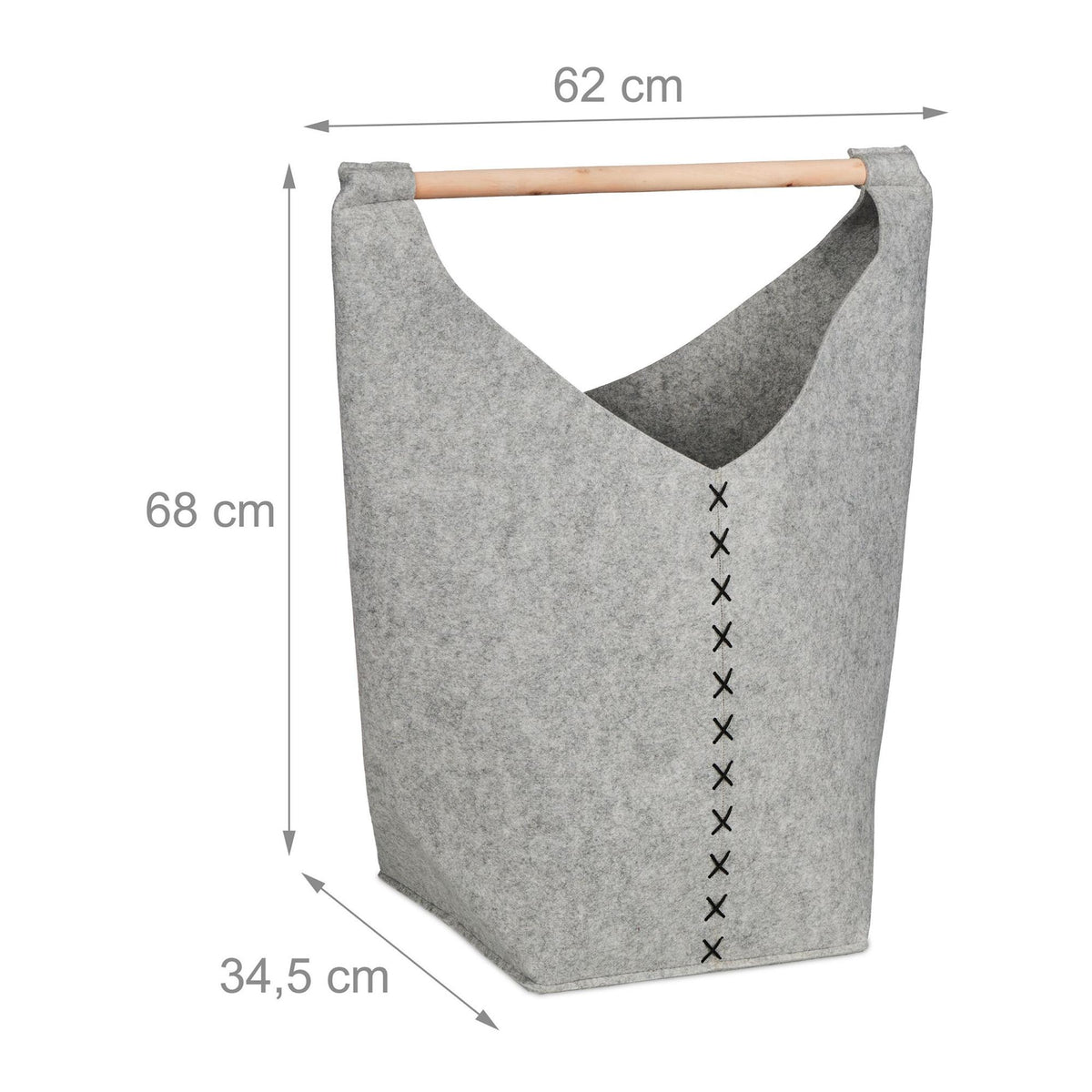 Portable laundry box in felt