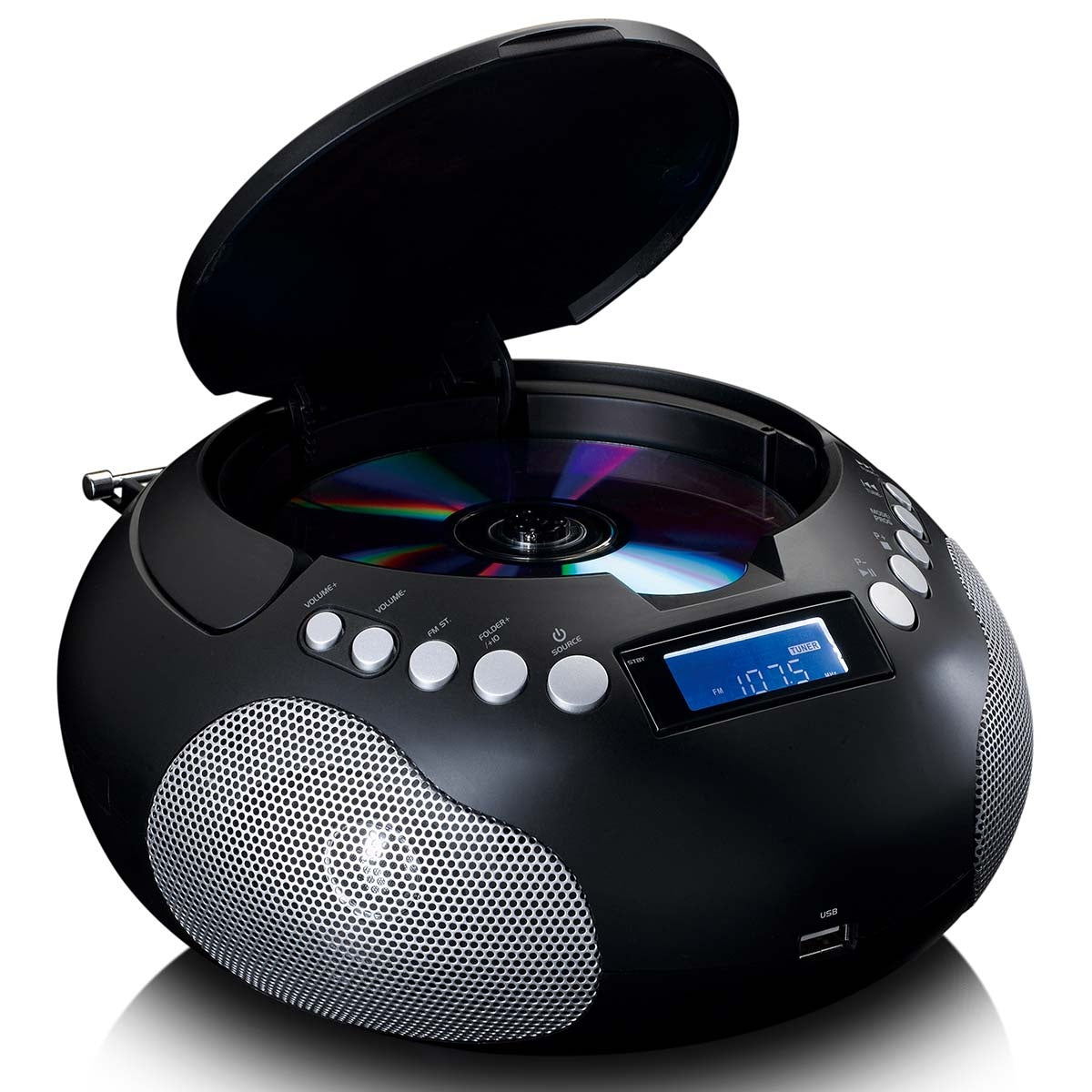 Portable radio CD/MP3 with USB and Bluetooth Black