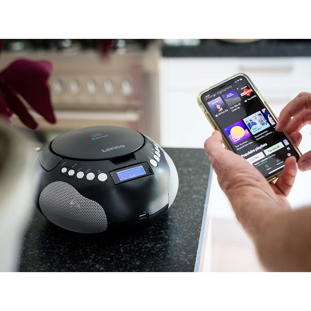 Portable radio CD/MP3 with USB and Bluetooth Black