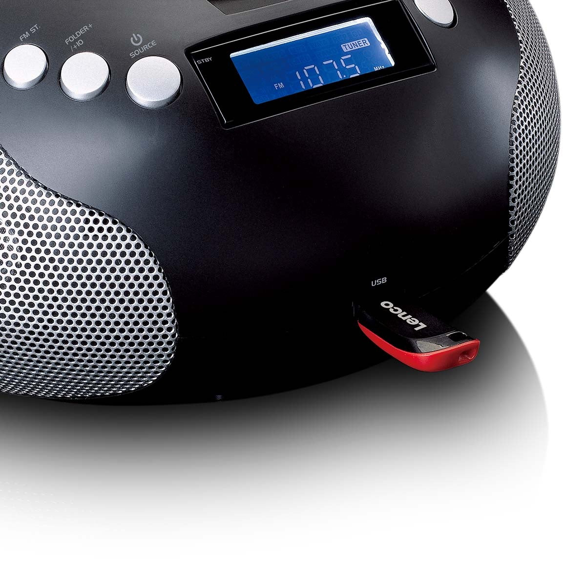 Portable radio CD/MP3 with USB and Bluetooth Black